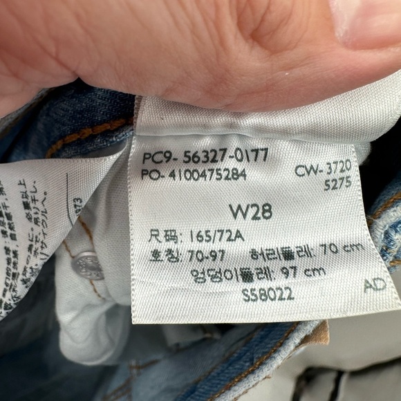 LEVIS 501 button fly distressed denim 100% cotton cowgirl boho festival short 28 - Picture 7 of 8